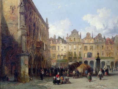 The Hotel de Ville, Arras, 1856 by Lewis John Wood